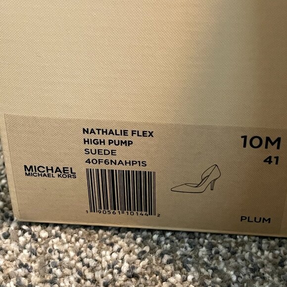 Michael Kors Nathalie Suede Pump - Plum Size 10M - Picture 3 of 8